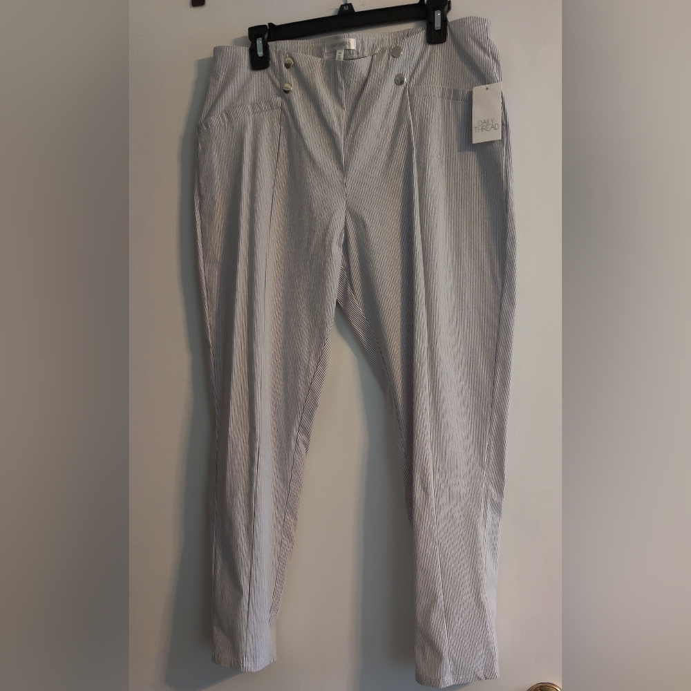 Women's Navy and blue striped pants